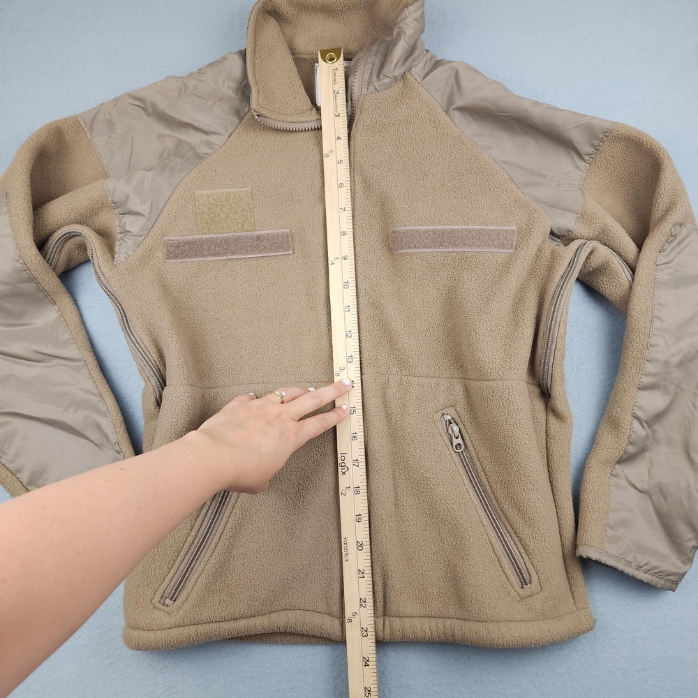 A.O.S. Tactical Atheros Jacket Mens Small Beige Fleece Full Zip Military USA - Picture 8 of 10